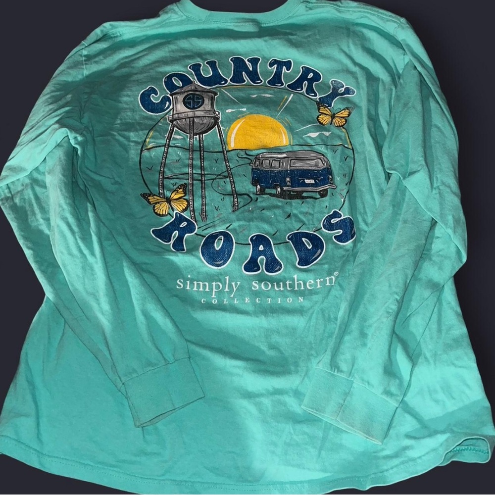 Simply Southern Teal Long Sleeve Tee